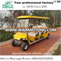 6 seater white gas or electric sightseeing cars with high quality and rear basket